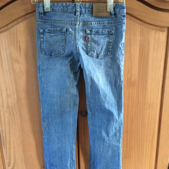 LEVIS REGULAR BLUE DENIM JEANS - Picture 9 of 9